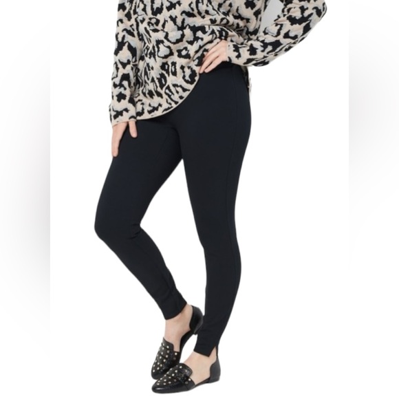 SPANX Ponte Seamless Ankle Length Slit Legging Black S - Picture 13 of 13